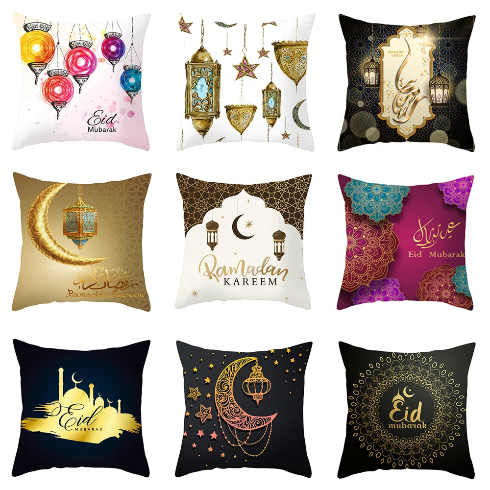 EID MUBARAK Cushion Cover Pillowcase Ramadan Decoration