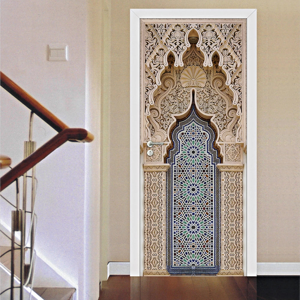 2pcs/set Muslim Great Mosque of Mecca Door Art