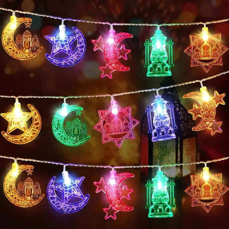 1.5M 10LED EID Mubarak LED String Lights For Muslim Festival Party