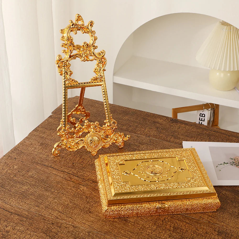 Quran Storage Alloy Book Box & Stand