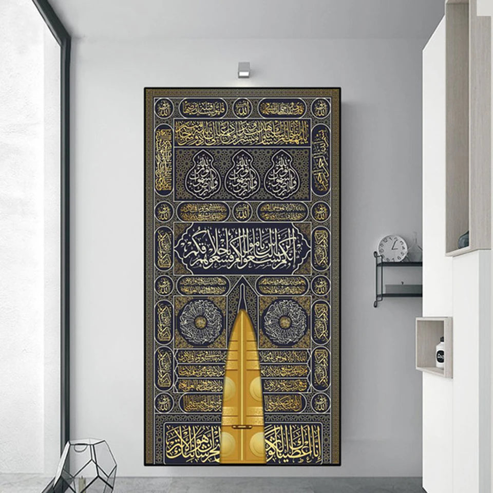 Large Diamond Painting The Kaaba Golden Islamic  Doors