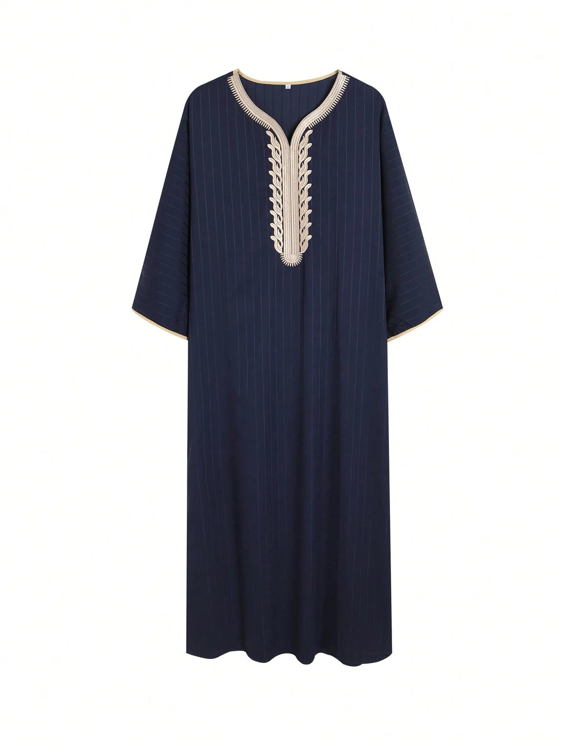 Moroccan robes Hand embroidered loose breathable robes Djellaba Abaya Thobe Islamic striped robes Muslim men's clothing